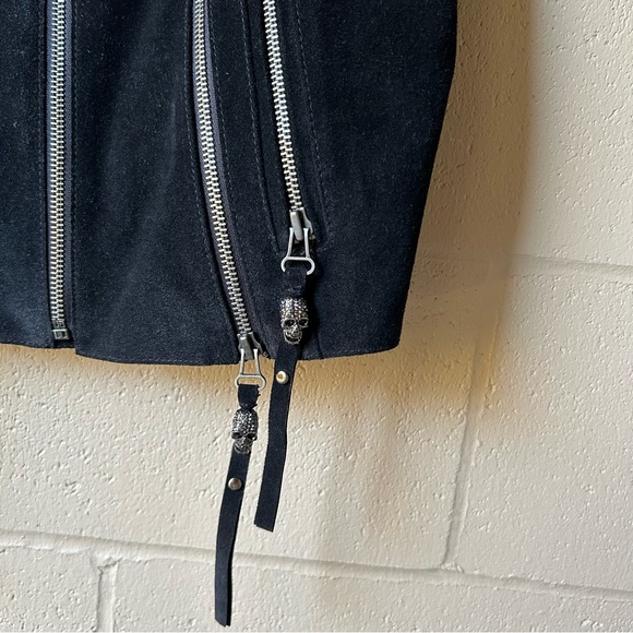 Thomas Wylde Skull Suede Vest Black Leather Vest - Picture 6 of 10